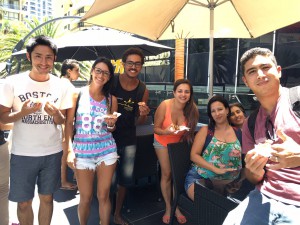 Free Pizza on the Balcony