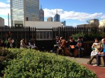 Student on Rooftop terrace